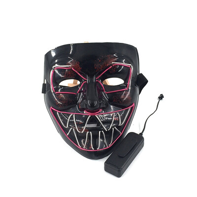 

New Luminous Mask Halloween Party Masque Masquerade Masks Neon Maske Light Glow In The Dark Cosplay Props Decor Supplies