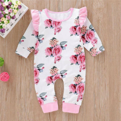 

Newborn Infant Baby Girl Floral Romper Bodysuit Jumpsuit Outfits Clothes