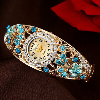 

Womens Watch with Drill Head Flower Watch Lady Bracelet Watch