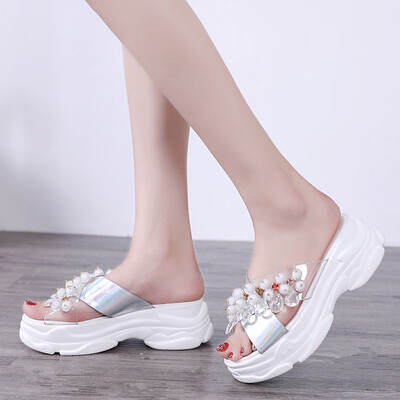 

European Station Muffin Thick-soled Sandals Womens Summer Street Painting Colour Alphabet Heavy-duty Roman Shoes