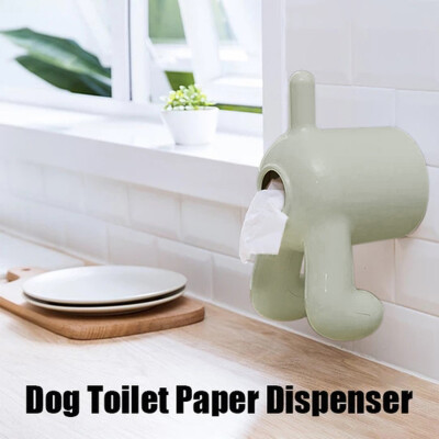 

Gobestart Cute Puppy Butt Tissue Box Bathroom Bathroom Without Stickers Anti-Pushing Tray