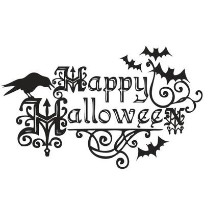 

Greensen Removable Adhesive Wall Art Sticker Living Room Bedroom Halloween Festival Party Decoration