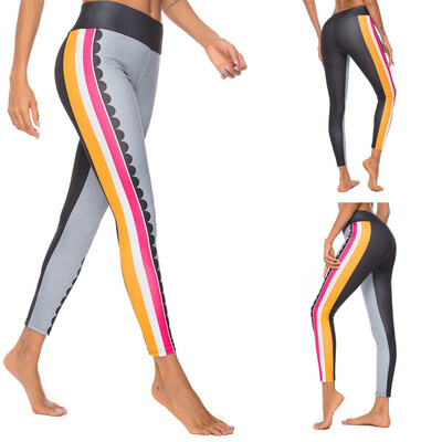 

Starmoon LadiesDigital Lace Printed Yoga Pants Bottom Pants Tight Sports Yoga Pants