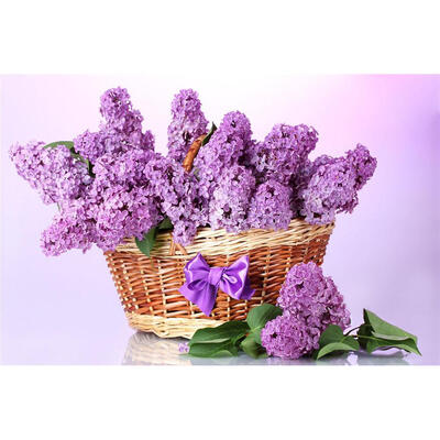 

5D DIY Full Drill Diamond Painting Purple Flowers Cross Stitch Embroidery