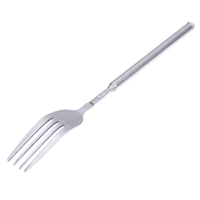 

Extendable Fork Stainless Steel Telescopic Fork Dinner Cutlery Gadgets BBQ Long Fork DIY Western Dinning Accessories