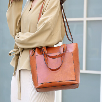 

Tailored Fashion Women Pure Color Leather Wild Bag Crossbody Messenger Shouldr Bags