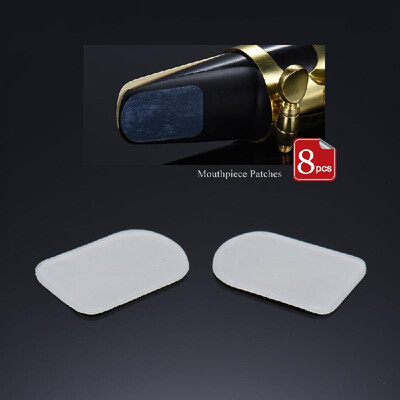 

8pcs Bb Clarinet Soprano Saxophone Sax Mouthpiece Patches Pads Cushions Silicone Material Thickness 03mm
