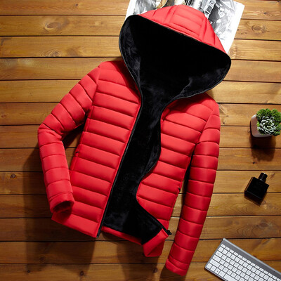 

Toponeto Men Casual Winter Solid Warm Zipper Long Sleeve Hooded Jacket Coat Outwear Tops