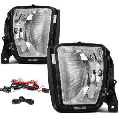 

Factory Style Fog Lights For Dodge Ram 1500 2013 2014 2015 2016 2017 Clear Lens with Bulbs & Wiring Harness