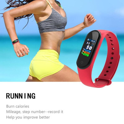 

M4 Waterproof Heart Rate Blood Pressure Fitness Tracker Smart Band Bracelet