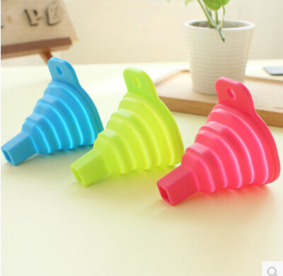 

Foldable confectionery color silicone funnel mini portable oil pot beverage small leak mouth