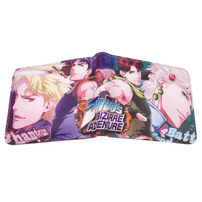 

Christ For Givek JoJos Bizarre Adventure Wallet Coin Bag Multifunctional Leather Bifold Purse Cartoon Printing