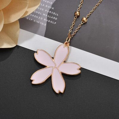 

Petal Earrings Necklace Set New Womens Sweet Beauty Jewelry Creative Design New Cute Multi-color Flower Wedding Party Gift