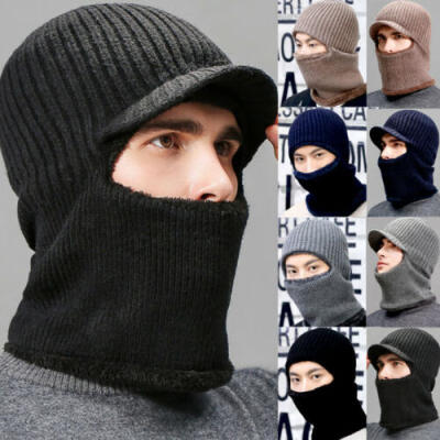 

New Men Winter Motorcycle Thermal Fleece Ski Balaclava Face Neck Mask Cap Hats