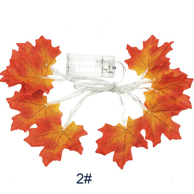 

〖Follure〗15M 10LED Lighted Fall Autumn Pumpkin Maple Leaves Garland Thanksgiving Decor