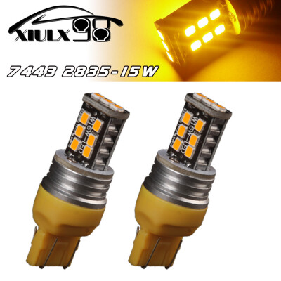 

4X 7443 T20 15W AmberYellow 4300K High Power InteriorTail Brake LED Light Bulbs