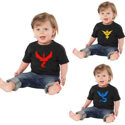 

Pokemon Go Team Valor Team Mystic Team Instinct Baby Boy Girls Kids T-shirt Tops