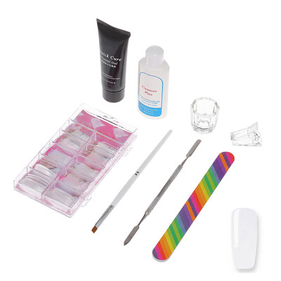 

Nail Extension Tool Set Poly Lasting Finger Nail Crystal Jelly Nail Files Brush Nail Cuticle Pusher Nipper Buffer Manicure Tool