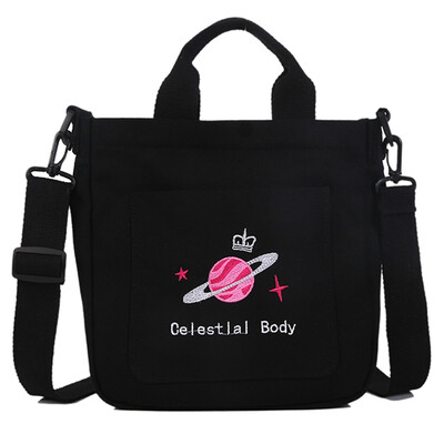 

Summer fresh canvas bag lady bag Japanese tide one-shoulder hand Tote Bag foreign-style oblique Bag