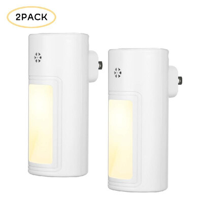 

2 Pack LED Plug-in Night Light 07W Warm White Wall Lights with Dusk-to-Dawn Sensor for Nursing Baby Kids Childrens Room Bedroom