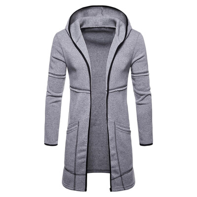 

Open Front Long Sleeve Longline Hoodie