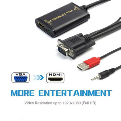 

NEW HDMI Male to VGA Female Video Cable Cord Converter Adapter 1080P TV Monitor