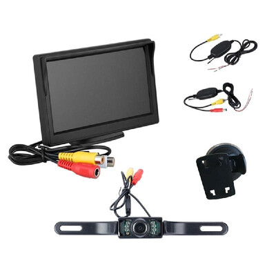 

5inch Monitor Car Rear View Backup Reverse Camera Night Vision Kit Wireless