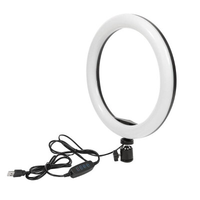 

Dimmable 10 inches LED Ring Light Kit Video Light wBall Head Phone Holder