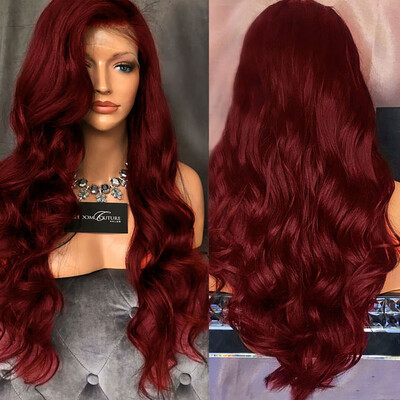 

Women Wavy Long Lace Front Free Part High Temperature Synthetic Wig
