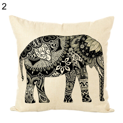 

45x45cm Cartoon Elephant Throw Pillow Case Cushion Cover Sofa Bed Car Home Decor