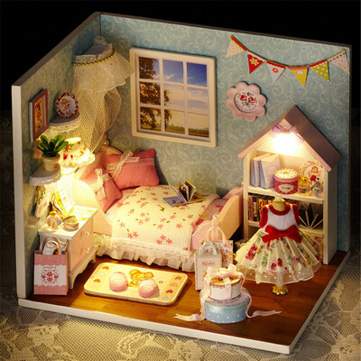 

YIWULADollhouse Miniature DIY Wood Kit Dolls House Cute Room Sunshine Princess