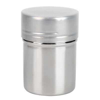 

Stainless Steel Mesh Seasoning Jar Spice Chocolate Cocoa Flour Shaker wLid