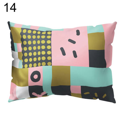 

Cartoon Graffiti Pillow Case Polyester Peach Skin Cushion Cover Home Sofa Decor