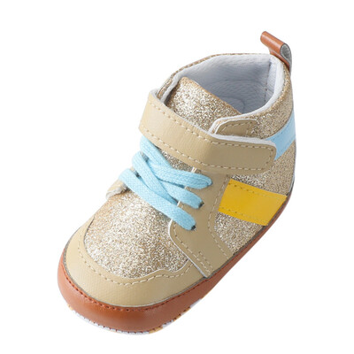 

Toddler Infant Baby Pachwork Crib Shoes Soft Sole Anti-slip Single Shoes