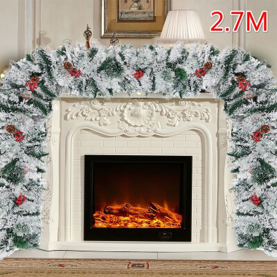 

New 27M18M Garland Christmas Red Fruit Pine Cone Decoration Pine Xmas Festive Wreath Stairs Fireplace