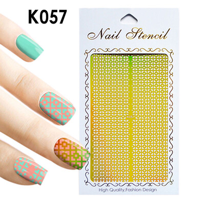 

Toponeto 1Pc Irregular Hollow Nail Art Vinyls Stencil Stickers Manicure