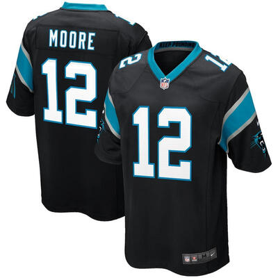 

Youth Football Jersey Carolina Panthers DJ Moore Black 2018 Draft First Round Pick Game Jersey
