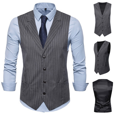 

Toponeto Mens Fashion Business Casual Wedding Waistcoat Tops Vest Jacket Top Coat