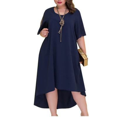 

Loose Plus Size Summer Dresses Women 2018 Irregular Long Dress Big Size