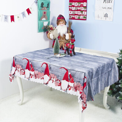 

Tailored Christmas Cartoon Polyester Tablecloth Washable 150180cm Christmas Tablecloth