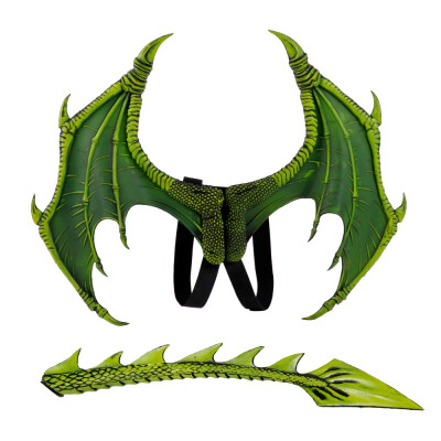 

New Hot Two-Piece Dragon Cosplay Props Wing And Tail Childrens Halloween Costume Party Decorations Set