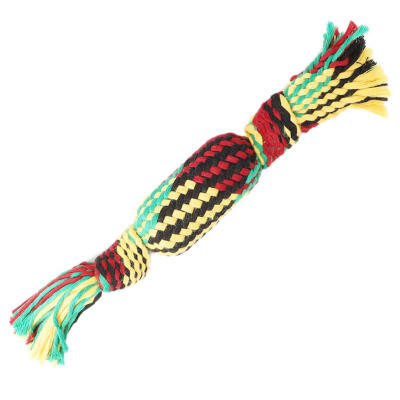 

Cotton Weave Knot Sound Candy Rope Pet Dog Toy Puppy Chew Teething Toys
