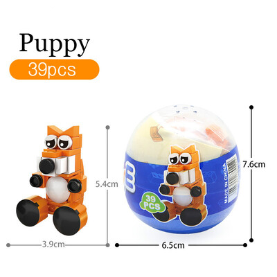 

Animal Egg Twisting Series Dog Rooster Rhinoceros Dinosaur Tiger&Rabbit Assembly Building Block Childrens Toys