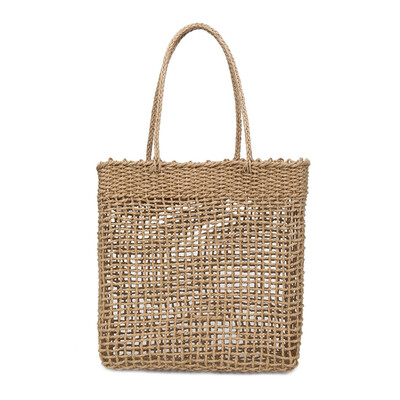 

Tailored Womens Fashion Straw Woven Bag Solid Color Shoulder Bag Wild Casual Hollow Bag