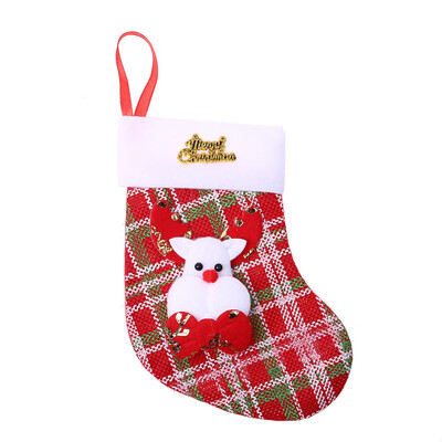 

〖Follure〗Christmas Eve Candy Gifts Bags Burlap Snowflake Socks Xmas Tree Stocking Pendant