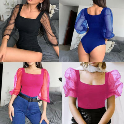 

23 Women Sexy Fashion Mesh Stitching Pants Romper Bodysuit Jumpsuit