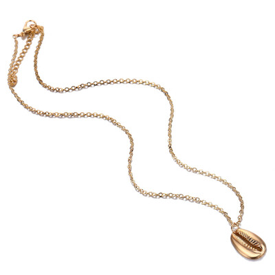

Vintage Fashion Gold Silver Alloy Conch Shell Pendant Necklace for Women Simple Seashell Necklace Ocean Beach Bohemian Jewelry