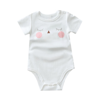 

Newborn Infant Baby Girl Short Sleeve Romper Cartoon Jumpsuit Outfits Clothes