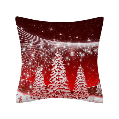 

Siaonvr Christmas Pillow Case Glitter Polyester Sofa Throw Cushion Cover Home Decor