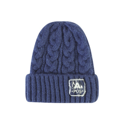 

New woolen hat with transparent markings&twists for women in autumn&winter